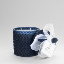 Candle - Large Diamond - Navy Blue - The Little Wax Company - Handmade Wax Melts & Candles, Reed Diffusers & Room Sprays made with Soy Wax in Dublin, ireland